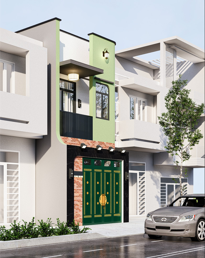 XÂY DỰNG NHÀ 1 TRỆT 1 LẦU HIỆN ĐẠI - NHÀ CÔ MY TẠI ĐỨC HÒA LONG AN | CÔNG TY XÂY DỰNG THUẬN NHÂN