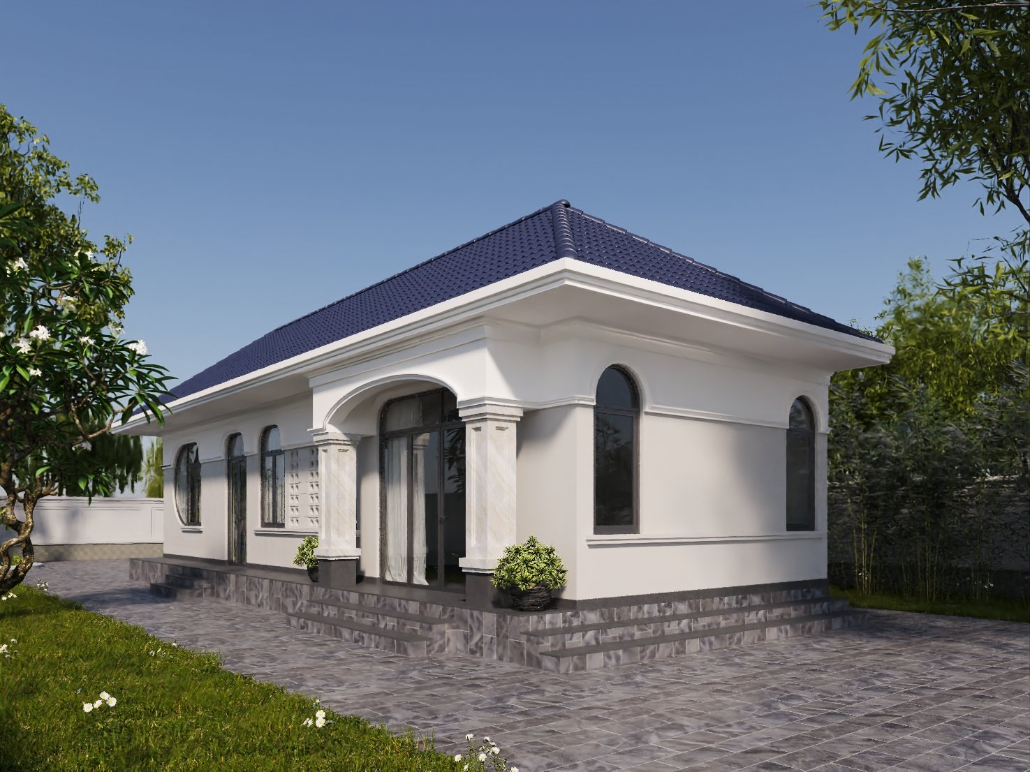 XÂY DỰNG TRỌN GÓI ĐỨC HÒA LONG AN - NHÀ MÁI NHẬT ĐẸP BỞI CÔNG TY XÂY DỰNG THUẬN NHÂN
