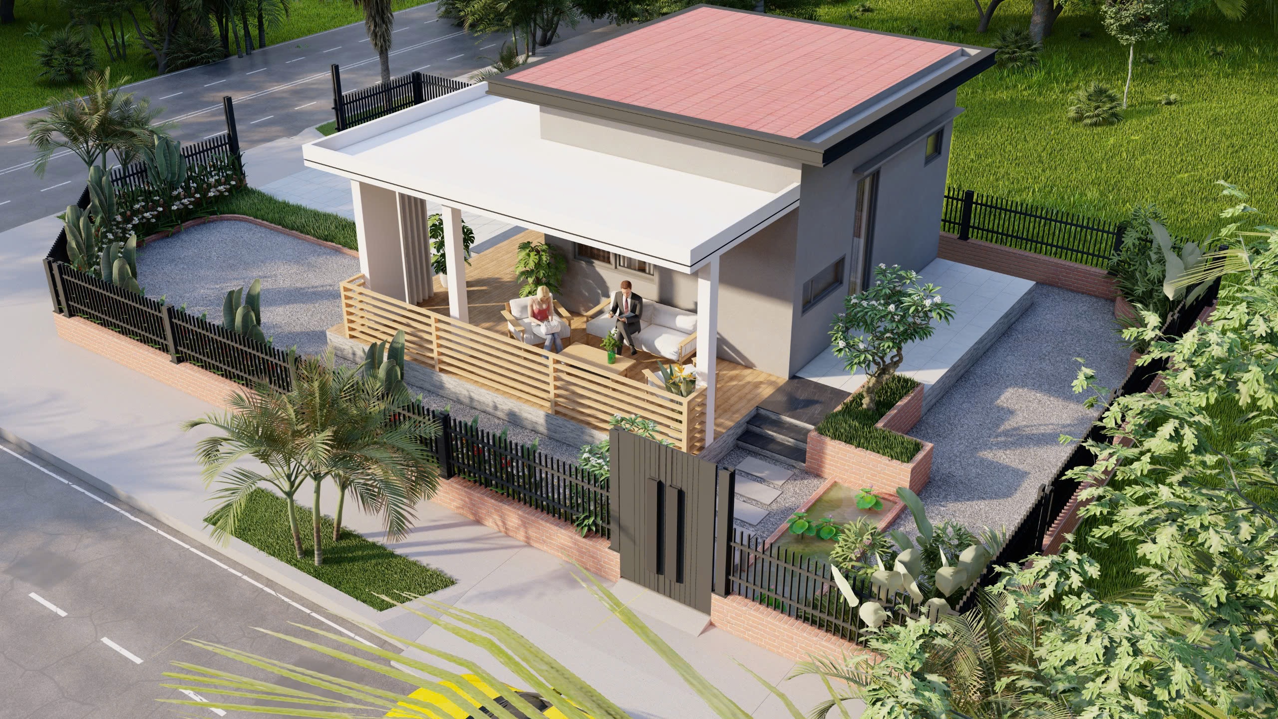 NHÀ CẤP 4 SÂN VƯỜN KIỂU NHẬT VẠN NGƯỜI MÊ TẠI KDC CÁT TƯỜNG PHÚ SINH | CÔNG TY XÂY DỰNG THUẬN NHÂN